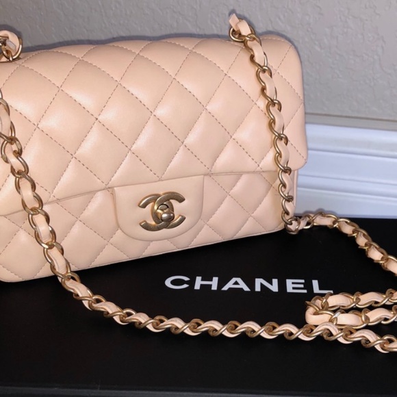 *SOLD* Chanel Rectangular Mini Beige Classic - Picture 10 of 12